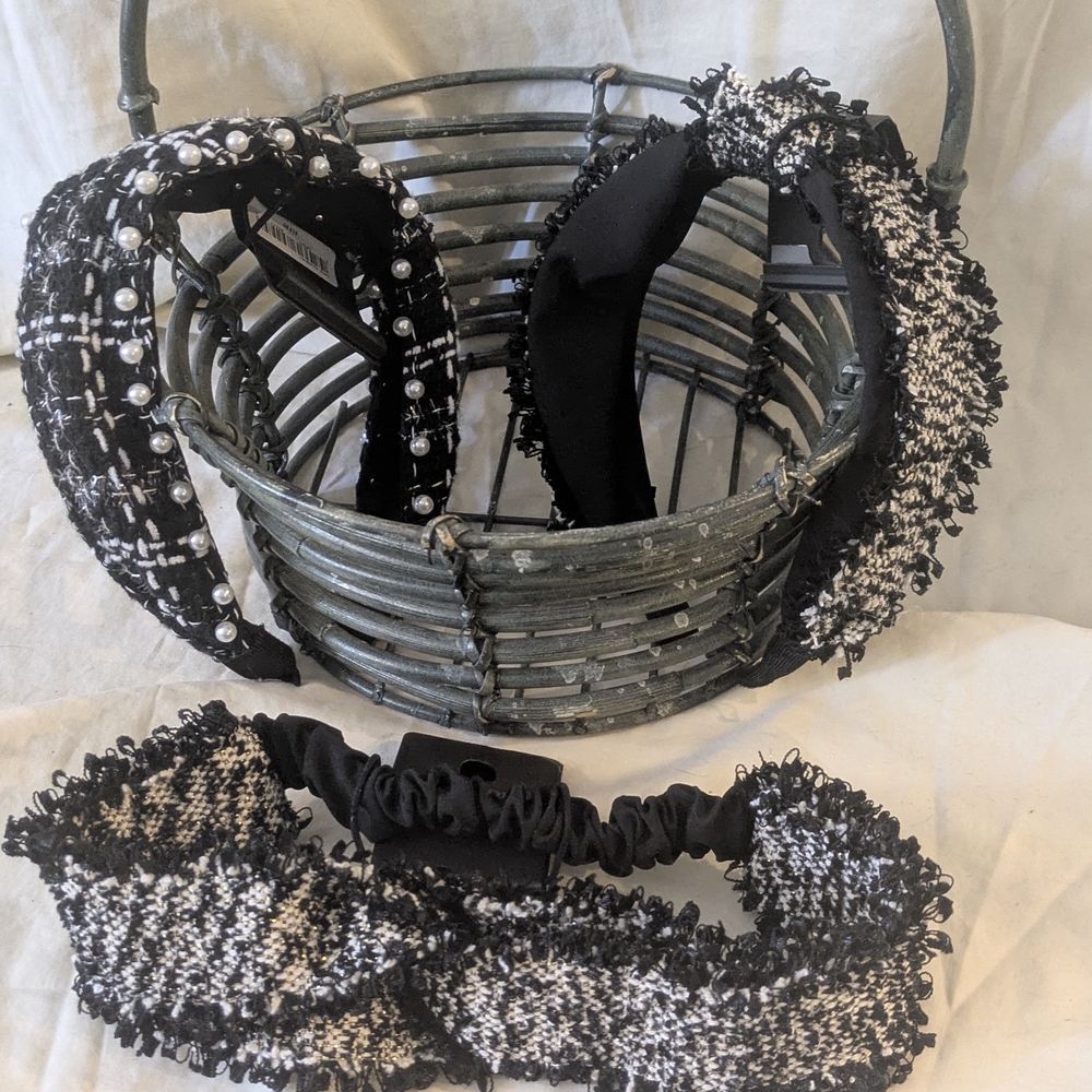 3 Quality Black and White Headbands Set New